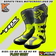 Motocross Boots Safety trabass/balap Enduro FX flow grey