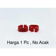 Red 1 Pc Pigeon Foot ClipRing Pigeon Chicken Duck D 8mm Bird Pigeon Foot Laser LetteringRing - SKU 2