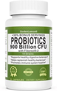 ▶$1 Shop Coupon◀  GOLDLEMON Probiotics for Women &amp; Men Probiotics Digestive Health - 900 Billion CFU