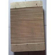Teak Wood Rolling Clothes Washing Board 1 Whole Board 35cm X 60cm X 7cm HFS