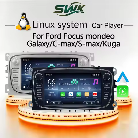 7'' Linux system For Ford Focus mondeo Galaxy/C-max/S-max/Kuga car Multimedia player wireless CarPla