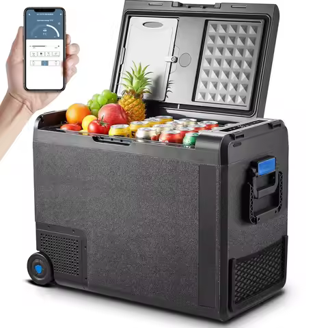 COOLER 12 Volt Car Refrigerator, 61Quart (58L) Car Fridge WIFI APP Control, Protable Freezer -4℉-68℉