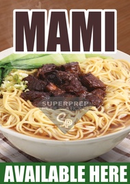 Laminated Signage Fried Noodles Ramen Batchoy Mami Pancit Canton Palabok Lomi Mami Bihon
