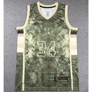 [CMCNC.MY] Hot pressing  new season mens Milwaukee Bucks 34 Giannis Antetokounmpo embroidery basketb