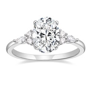 3CT Engagement Ring Oval Cut Cubic Zirconia Marquise Round CZ Eternity Wedding Band for Women Size 3