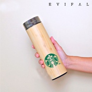 Starbucks Tumbler bambu Termos Air Panas Dingin Stainless hampers