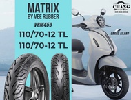 ยางรถมอเตอร์ไซค์ Matrix By Vee RUBBER รุ่น VRM459 ขนาด 110/70-12 หน้า-หลัง TL ยางใหม่ สำหรับรถ GRA