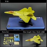 4D Assembled Fighter  Model Collection Puzzle Figure Toy F-22 Fighter Raptor