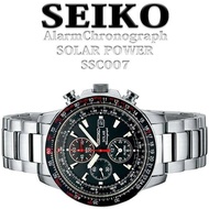 SEIKO 復刻進口精工難求太陽能重磅飛行員計時碼表100m防水鬧鈴男錶