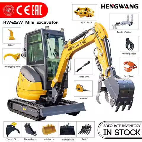 2.5 Ton Mini Excavator With AC Cabin Hydraulic Diesel Small Digger Crawler Excavators CE Certificate