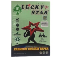 【1PACK=450SHEET ! ! !】LUCKY STAR A4 SIZE PREMIUM COLOUR PAPER 80GSM 450S ( LIGHT/DARK/CYBER COLOUR )