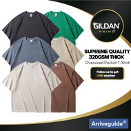 Gildan Prime x Arrive Guide Thick Oversized Supreme Pocket T-Shirt AG320 Unisex Adult 320gsm 100% Co