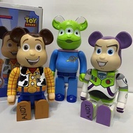 400% 28cm ABS Bea@brick Gear Joint Alien Buzz Lightyear Hoody x Bearbrick Action Figure Toy Gift Ornament