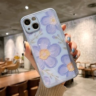 MFD Luxury Brand New elegant Floral phone case for iphone 14 14plus 14pro 14promax 13 13pro 13promax 2023 New Design Hard Mirror Case for iphone 12 12promax 11 11promax Cute Oil painting flower graffiti shock-proof High quality case popular style for girl