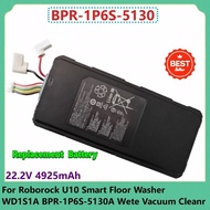 BPR-1P6S-5130 Replacement Battery 4925mAh 22.2V For Roborock U10 Smart Floor Washer  WD1S1A BPR-1P6S