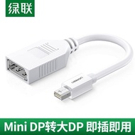 綠聯Mini dp轉DP母轉接線小dp轉大DP轉換線接頭適用蘋果mac電腦等