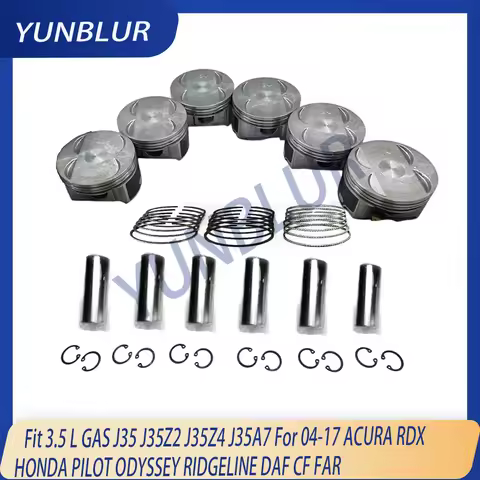 STD Engine Piston & Rings Set Fit 3.5 L GAS J35 J35Z2 J35Z4 J35A7 For 04-17 ACURA RDX HONDA PILOT OD