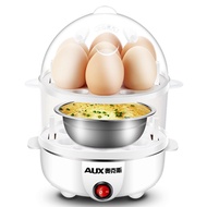 。Multi-Functional Stainless Steel Double-Layer Egg Cooker Automatic Power off Mini Egg Steamer