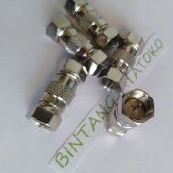 konektor double f male t to male f connector 2 arah sambungan F F Male rg6 / F5c