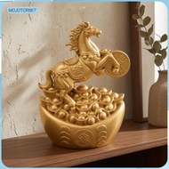 [mojotorw7] Rearing Horse Figurine Polished Metal-likeLook Coin Horse Statue Home Decor Item Compact