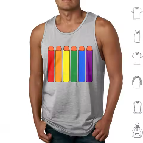 Nerf Style Design-Rainbow Darts Tank Tops Vest Sleeveless Nerf Rainbow Nerf Gun Nerf Nerf Nerd