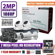 Hikvision 4 Channel package 2 MP indoor and outdoor camera CCTV Package with mobile viewing no hard disk