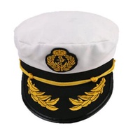 White Unisex Yacht Captain Sailor Boat Ship Captain Hat[MN]