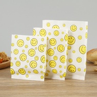 [100PCS] Disposable Greaseproof Paper Bag Fried Chicken Burger Pancake French Fries More Smiley Face