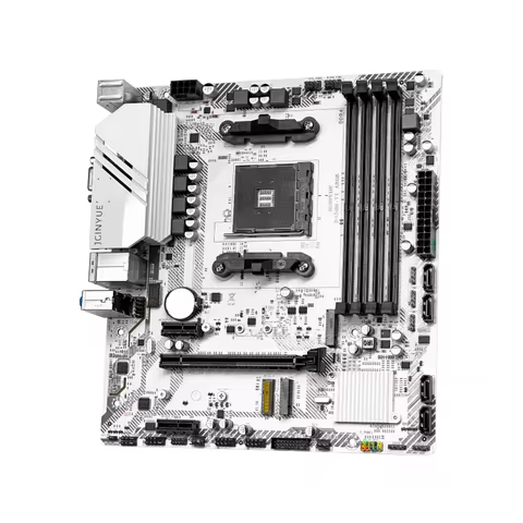 JGINYUE ARGB PC Motherboard AMD Processor Dual-channel 4*DDR4 Memory AM4 Mainboard M.2 NVME B450M-TI