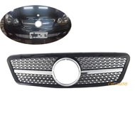 W203 Grille front diamond Chrome Black ABS Diamond  Grille For Mercedes Benz C class W203 bumper gri