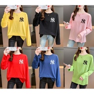 [AMYGO] Baju T Shirt Perempuan Lengan Panjang Women Long Sleeve Wanita Murah  Plus Size Long Sleeve T-shirt Summer Korea