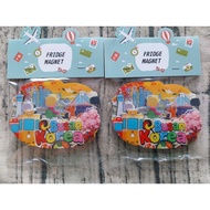 Tourist Souvenir Around The World Korean Wooden Material Magnet Korea Busan (2026 B Type) fridge mag