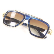 成色極佳的DITA DTS403-A-03 LXN-EVO太陽眼鏡，淨CLEAR藍金配色，54毫米鏡框，19-145毫米焦距，可配近視鏡鏡片，含鏡盒，日本製造，男士款，原價169,400日元