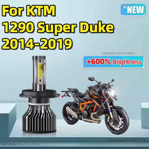 For KTM 1290 Super Duke 2014 2015 2016 2017 2018 2019 1X H4 LED COB CHIP Motorcycle Headlight 12V Hi