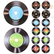 BLISS 20pcs Vinyl Record Decoration, Artwork Paper Records Record Wall Decal, Wall Music Signs Ornam