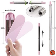 伸縮可重複使用吸管連旅行輕便盒 lfmckp Telescopic Reusable Straw with Travel Case 隨身杯 環保吸管 折疊杯 折疊餐具 不銹鋼吸管 Reusable S