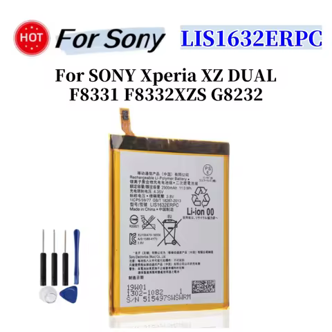LIS1632ERPC For SONY Xperia XZ DUAL F8331 F8332 XZs G8232 LIS1632ERPC 2900mAh Battery Rechargeable A