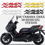 For YAMAHA XMAX 300 125 250 400 2PCS Yamaha Motorcycle Xmax Logo 3D Resin Gel Emblem Stickers Decor Fender Body Decals Accessories