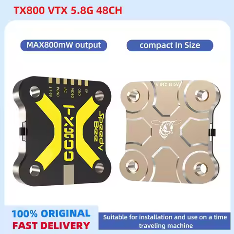 SpeedyBee TX800 3.7-5.5V 5.8G 48CH VTX PIT/25mW/200mW/400mW/800mW Output MMCX Long Range Transmitter