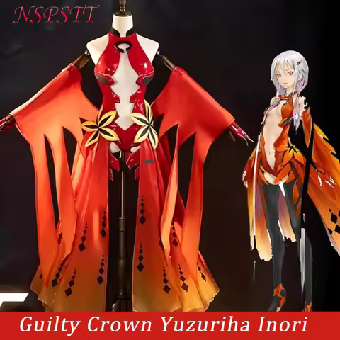NSPSTT Guilty Crown Yuzuriha Inori Cosplay Costume Red PU Battle Suit Anime Egoist Inori Outfit Hall