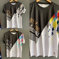 [Yingming Badminton] Clothing GOSEN Sublimation Parent-Child Wear Children Unisex Version Sports Top T-Shirt JPT07 (Rainbow/Pink/Black White)