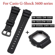 Silicone Watch Bezel +Strap for Casio G-Shock DW-5600E DW-5700 DW-5735 GW-B5600 GWX-5600 Watch Case 5600  Bracelet  Refit Accessories