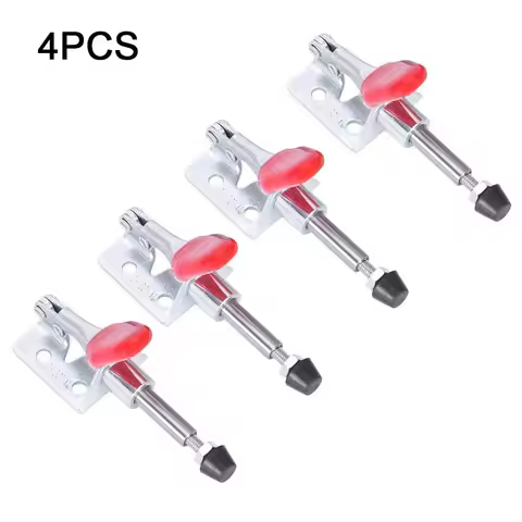 4pc Toggle Clamps Quick Release Push-pull Clamp Set GH-301AM 45Kg Hand Clip Tool 5/8in Plunger Clamp
