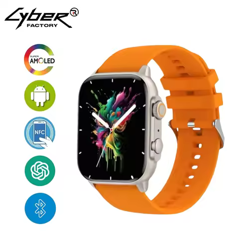 2025 Original HK10 Ultra 3-WF AMOLED 1GB ROM NFC Smart Watch WiFi ChatGPT Album Local Music TWS Blue