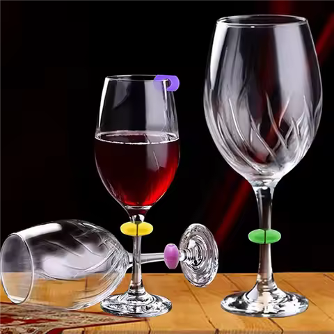 ELEG-78Pcs Wine Glass Charms Tags, Plastic Wine Glass Drink Markers For Bar Party Martinis Cocktail