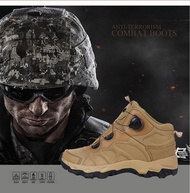 ESDY Hiking Boots For Men Tactical Ankle Boots Outdoor Climbing Shoes Lacing System Boots