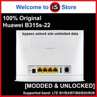 [MODDED & UNLOCKED] HUAWEI B315  B315s-22 4G LTE CPE UNLOCK & MODIFIED PLUG & PLAY PNP MODEM ROUTER