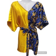 blouse corak borneo 2 tone