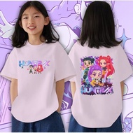 Kpop Demon Hunters Huntrix Counter-Pop Demon Hunter Round Neck T-Shirt Breathable Cotton hunter idol