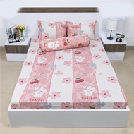 Ga trải giường Ga chun kèm 2 vỏ gối hoạ tiết CHÓ XÁM nhiều kích thước m2/m6/m8/2m2 vải Cotton Poly m